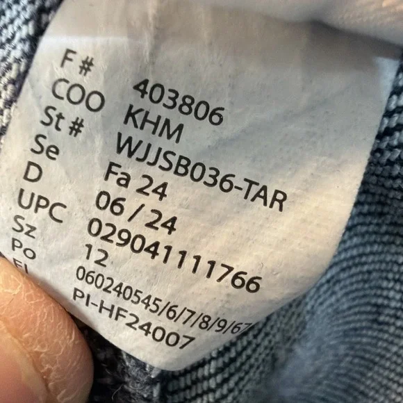 Jessica Simpson Daisy Flare Blue Denim Jeans Womens Size 12 Stretch Raw Hem Y2K - Picture 15 of 16